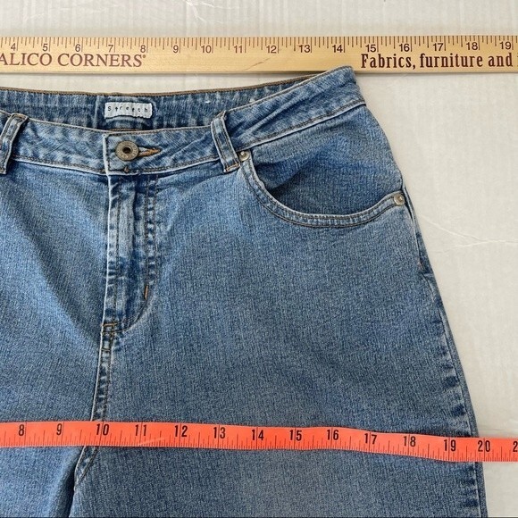 Vintage Carolina Blues Stretch Jeans Straight High Rise Blue Denim Size 8 Tall - Picture 11 of 15